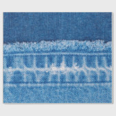 Papier Cadeau Texture en jean bleu (Plat)