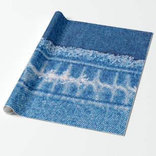 Papier Cadeau Texture en jean bleu