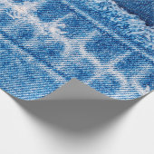 Papier Cadeau Texture en jean bleu (Coin)
