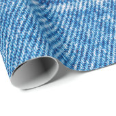 Papier Cadeau Texture en jean bleu (Coin rond)