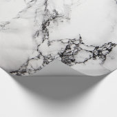 Papier Cadeau Texture en marbre blanc et noir (Coin)