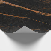 Papier Cadeau texture en marbre noir naturel emperador arrière - (Coin)