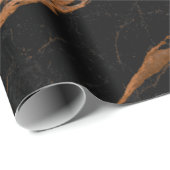 Papier Cadeau texture en marbre noir naturel emperador arrière - (Coin rond)