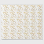 Papier Cadeau Texture en marbre peint en or brillant (Plat)