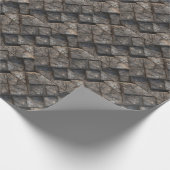 Papier Cadeau Texture en pierre brute Imprimer Papier à emballer (Coin)