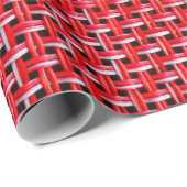 Papier Cadeau Texture en rotin en rotin en osier en bambou (Coin rond)