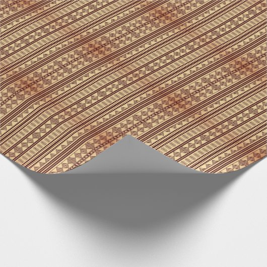 Papier Cadeau texture ethnique Brown (Coin)