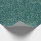 Papier Cadeau Texture étouffée complexe, abstraite turquoise (Coin)