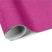 Papier Cadeau Texture fuchsia de toile de jute (Coin rond)