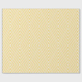 Papier Cadeau Texture géométrique jaune subtile (Plat)
