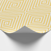 Papier Cadeau Texture géométrique jaune subtile (Coin)