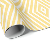 Papier Cadeau Texture géométrique jaune subtile (Coin rond)