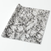 Papier Cadeau texture granite | Arrière - plan de marbre en noir (Déroulé)