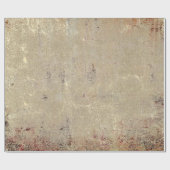 Papier Cadeau Texture Grunge Marron Beige Vintage Rustique (Plat)