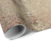 Papier Cadeau Texture Grunge Marron Beige Vintage Rustique (Coin rond)