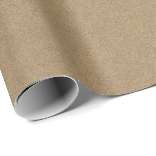 Papier Cadeau Texture kraft brun rustique uni simple (Coin rond)