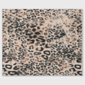 Papier Cadeau Texture léopard, motif poster de animal léopard (Plat)