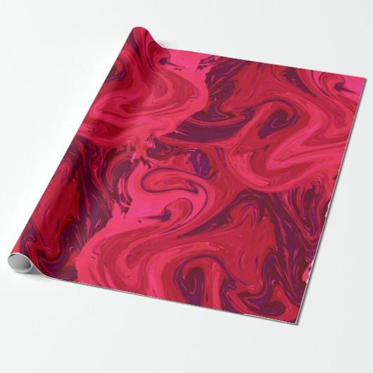 Papier Cadeau Texture marbrée mauve-foncé, technique riche (Déroulé)