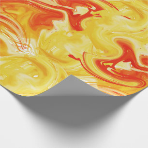 Papier Cadeau Texture marbrée par orange, technique riche d'ebr