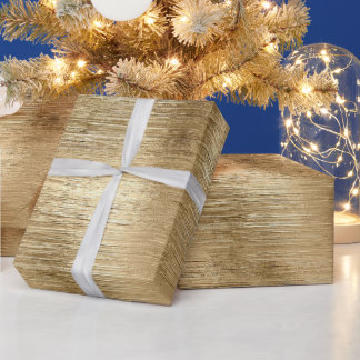Papier Cadeau Texture métallique or rustique scintillant stylé