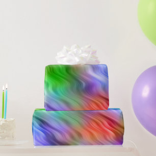 Papier Cadeau Texture ondulée Fleur sauvage colorée
