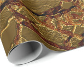 Papier Cadeau Texture or de luxe. (Coin rond)