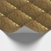 Papier Cadeau Texture Or de luxe : Élégance 3D (Coin)