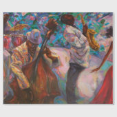 Papier Cadeau texture, peinture à l'huile, art, jazz, blues, tra (Plat)