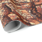 Papier Cadeau Texture Red Rock (Coin rond)
