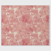 Papier Cadeau Texture rose en marbre d'or (Plat)