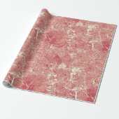 Papier Cadeau Texture rose en marbre d'or (Déroulé)