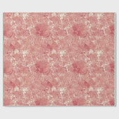 Papier Cadeau Texture rose en marbre d'or (Plat)