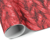 Papier Cadeau Texture rouge encombrante de Knit de chandail (Coin rond)