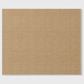 Papier Cadeau Texture rustique florale simple de toile de jute (Plat)