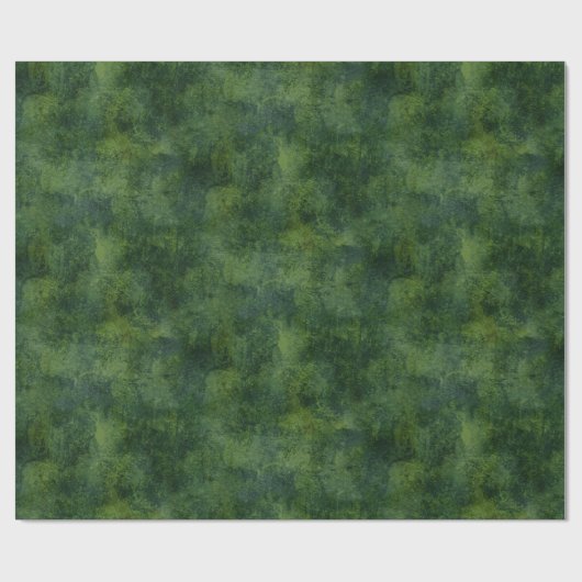 Papier Cadeau Texture rustique vert-foncé (Plat)