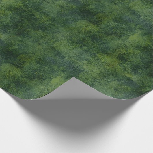 Papier Cadeau Texture rustique vert-foncé (Coin)