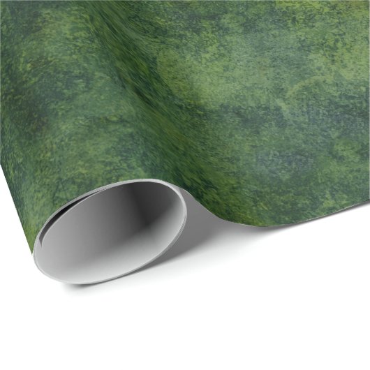 Papier Cadeau Texture rustique vert-foncé (Coin rond)