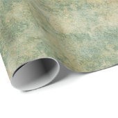 Papier Cadeau Texture rustique verte (Coin rond)