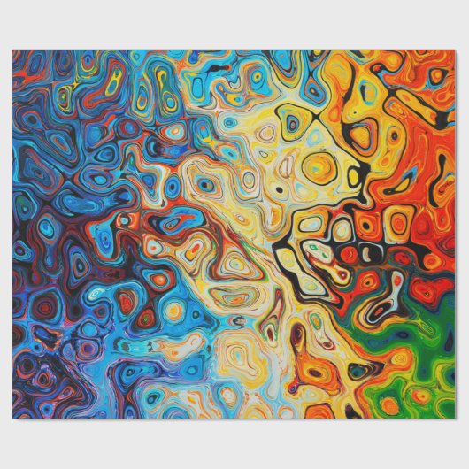 Papier Cadeau Texture structure abstraite colorée (Plat)