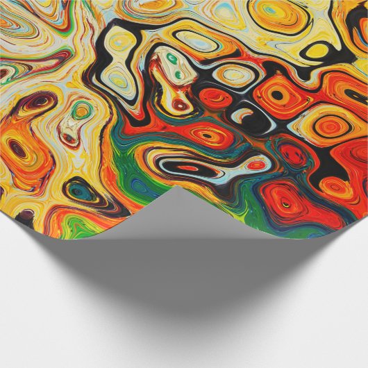 Papier Cadeau Texture structure abstraite colorée (Coin)