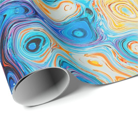 Papier Cadeau Texture structure abstraite colorée (Coin rond)