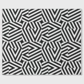 Papier Cadeau Texture transparente avec bande oblique noire (Plat)