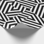 Papier Cadeau Texture transparente avec bande oblique noire (Coin)