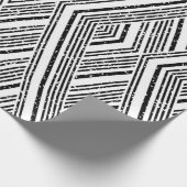 Papier Cadeau Texture transparente avec stries blanches obliques (Coin)