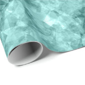 Papier Cadeau Texture turquoise découpée (Coin rond)