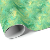 Papier Cadeau Texture verre vert émeraude (Coin rond)