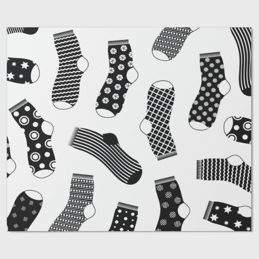 Papier Cadeau Texture verticale des chaussettes à points rayés e (Plat)