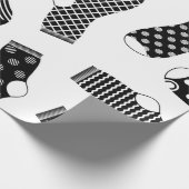 Papier Cadeau Texture verticale des chaussettes à points rayés e (Coin)