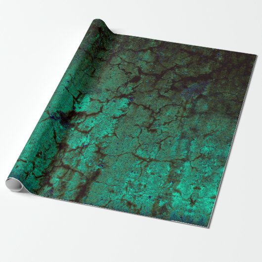 Papier Cadeau Texture vintage de Grunge Vert Néon (Déroulé)