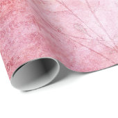 Papier Cadeau Texture vintage scrapbook rose (Coin rond)